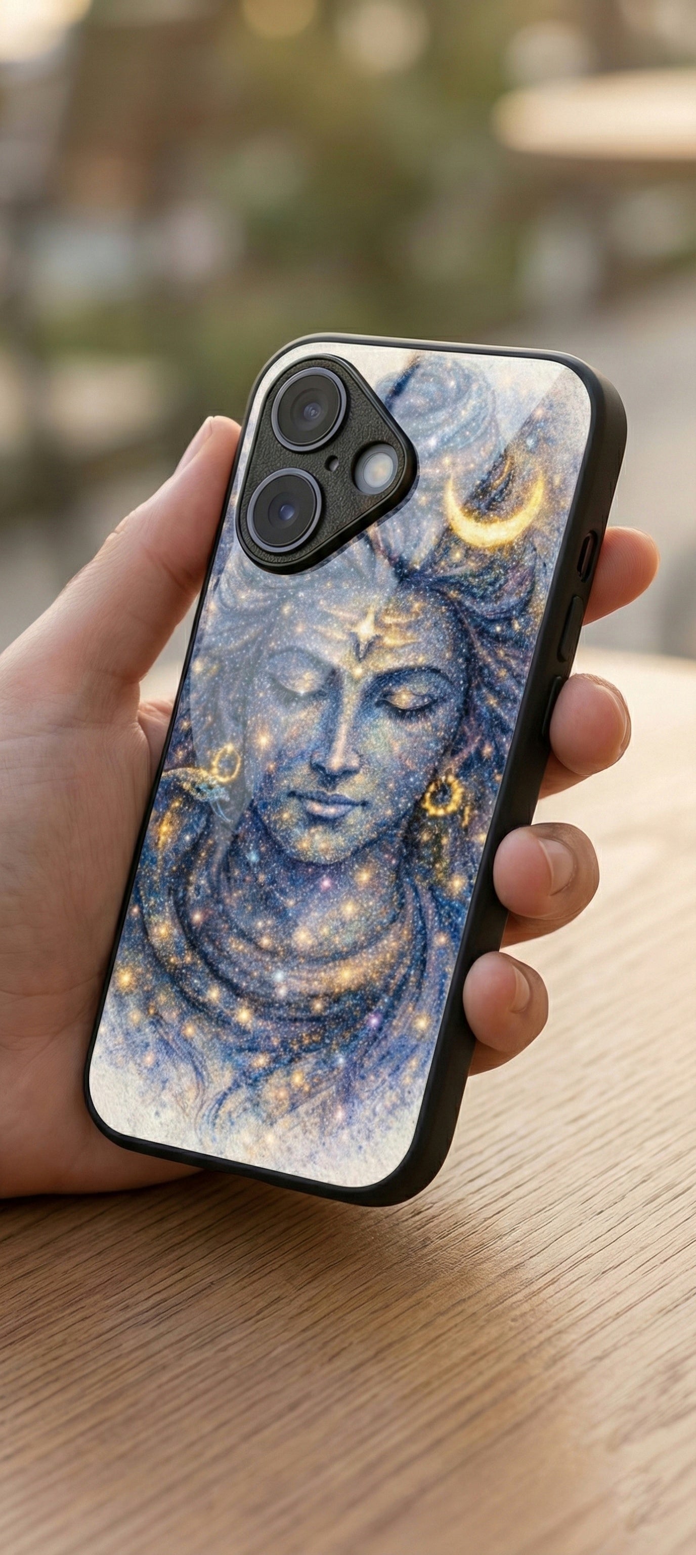 Cosmic Lord Shiva Glass Case for iPhone