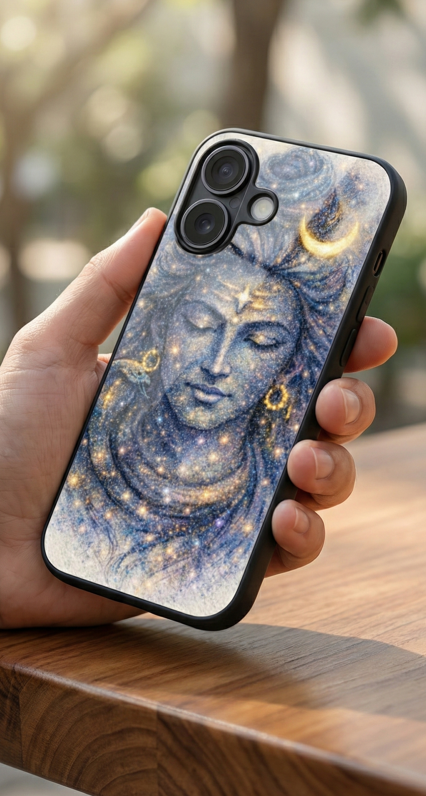 Cosmic Lord Shiva Glass Case for iPhone