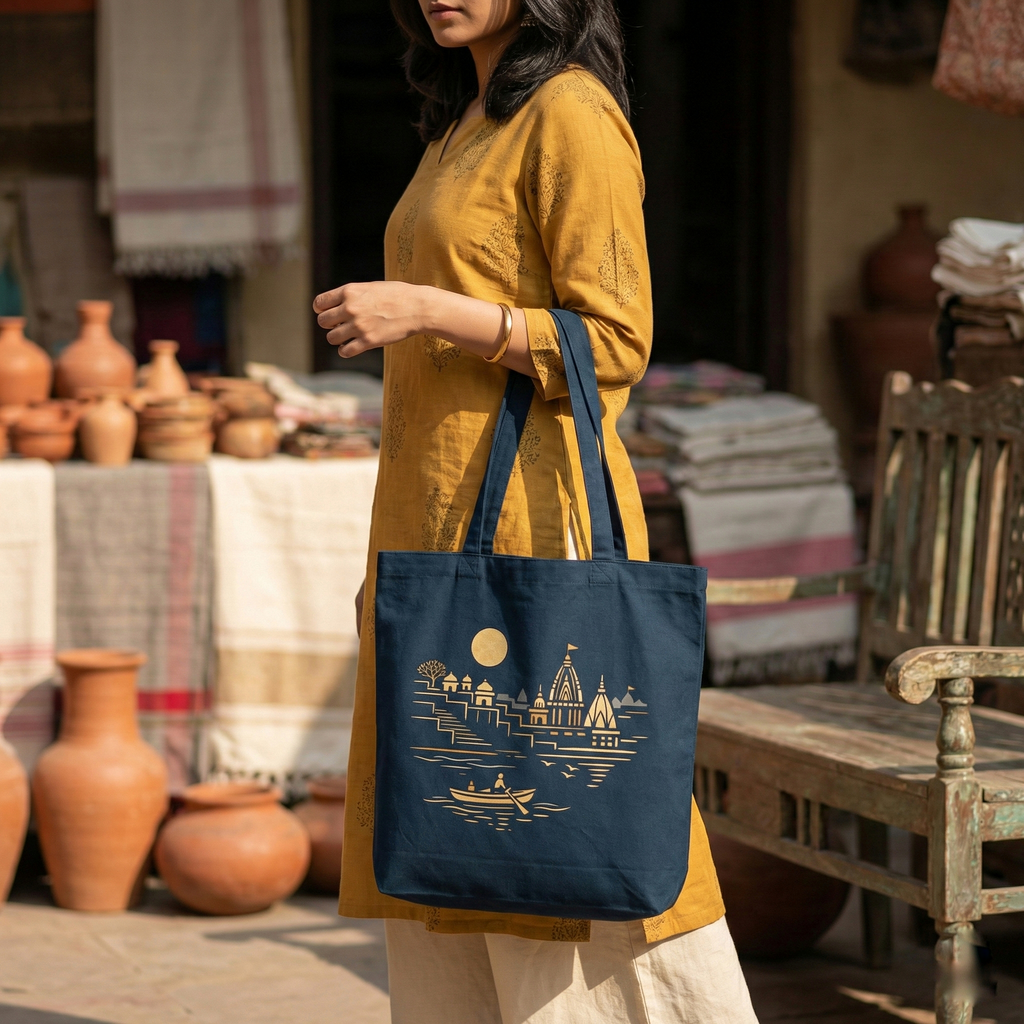 Varanasi - Premium Cotton Bag for Daily Use