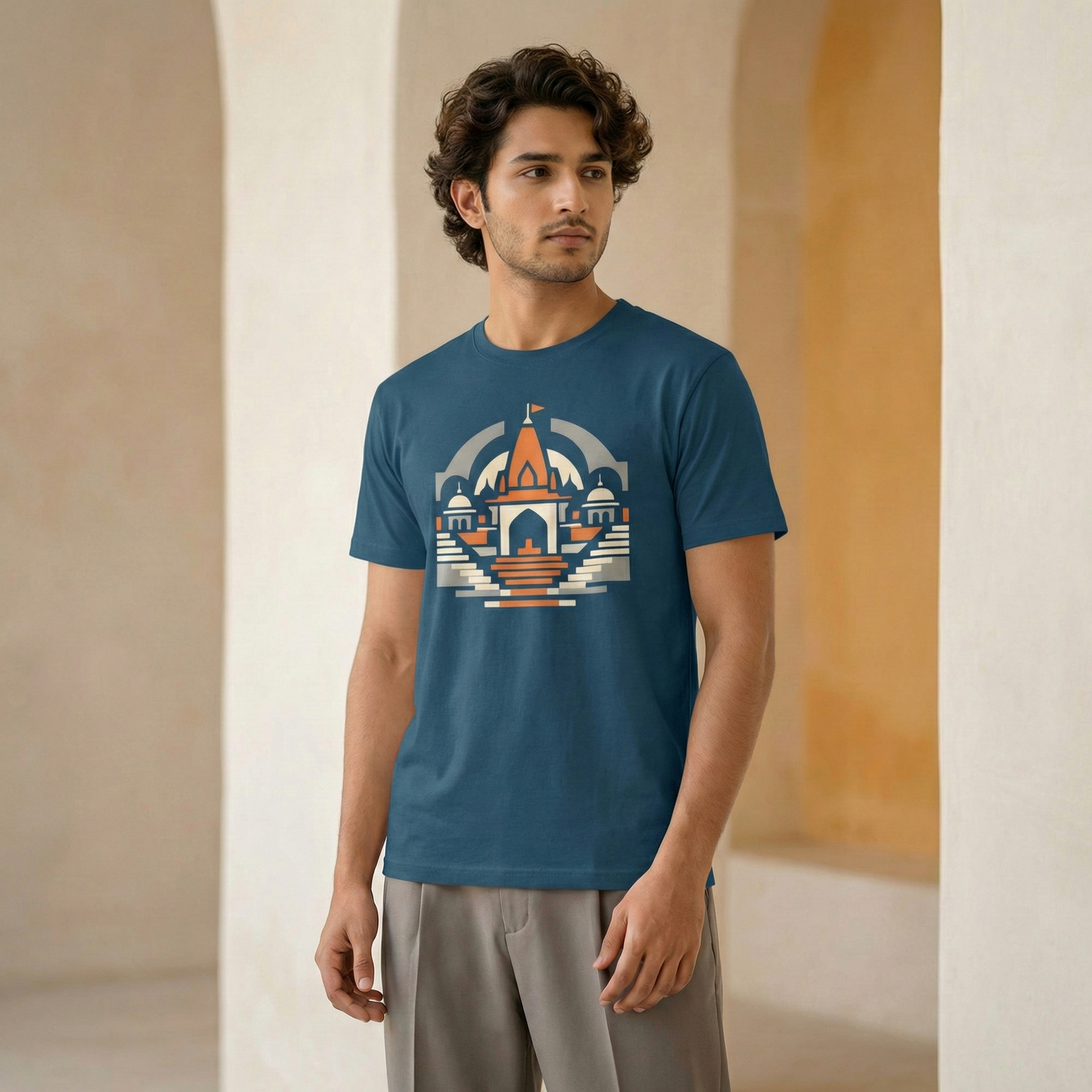 Ayodhya - Regular Fit Pure Cotton T-Shirt