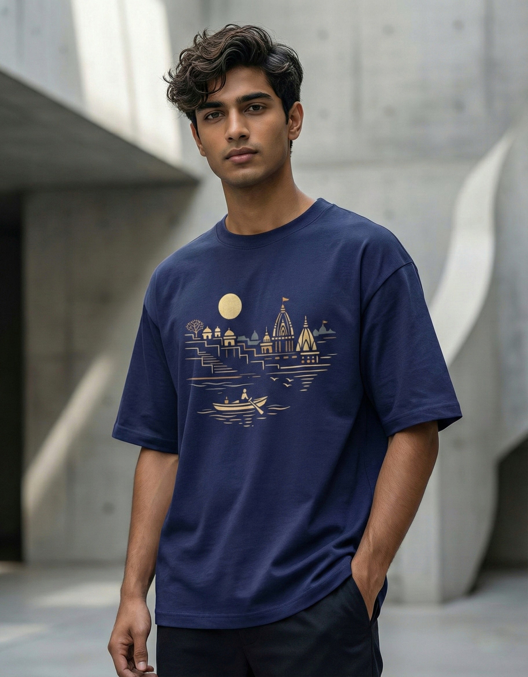 Varanasi - Pure Cotton Oversized T-Shirt