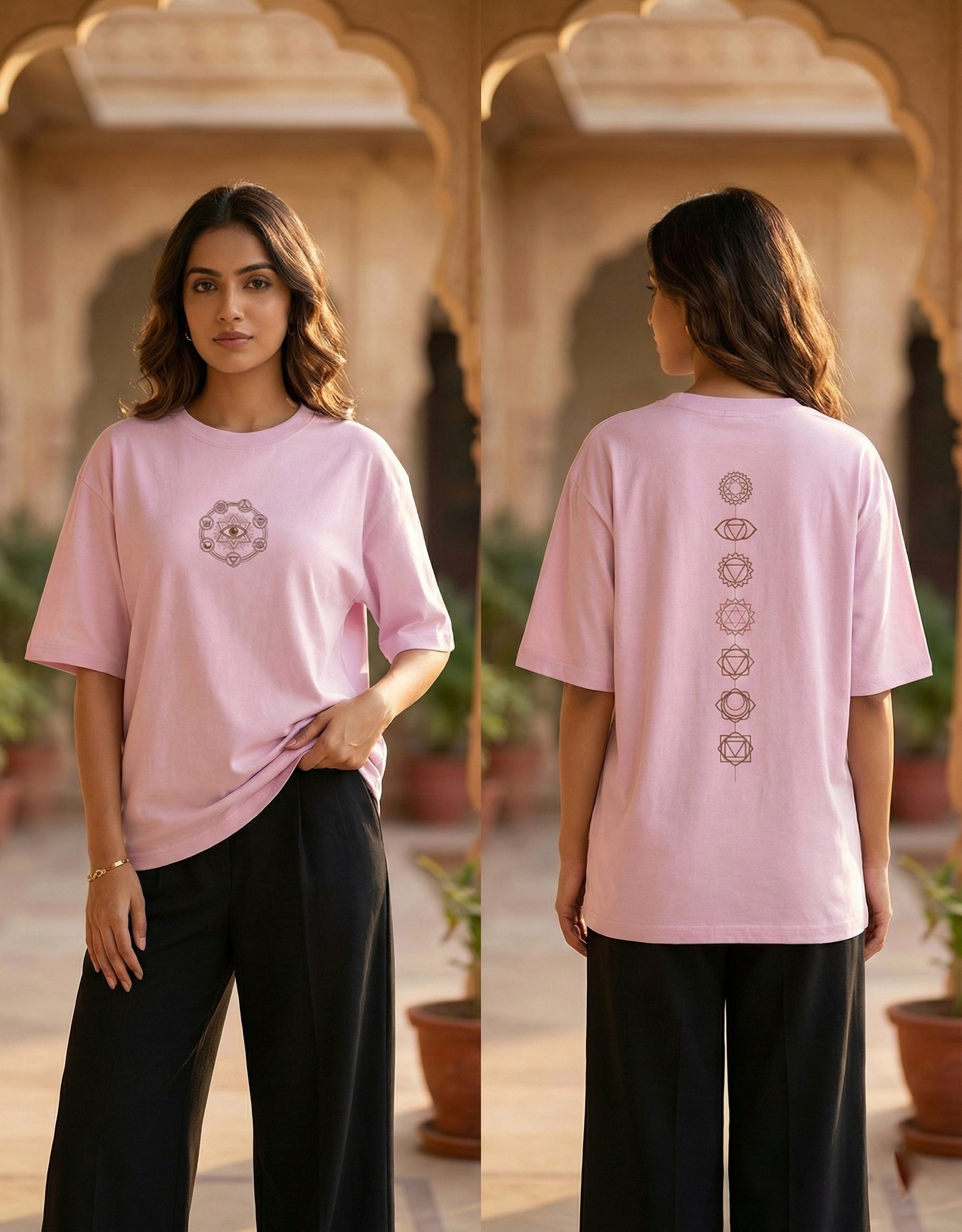 Chakra - Pure Cotton Oversized T-Shirt (Unisex)