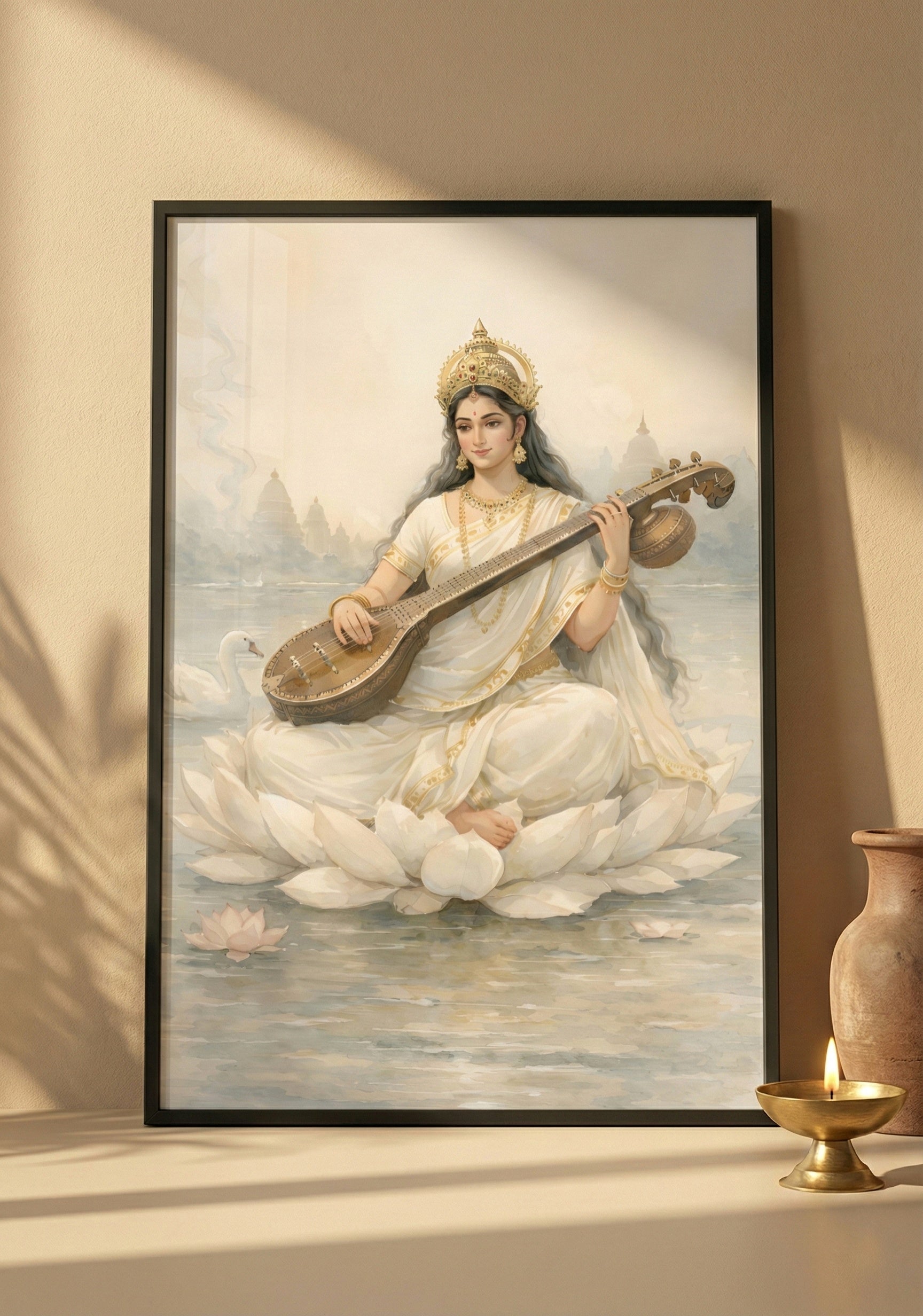 Devi Saraswati - Vaastu Siddhi Art (Multiple Sizes)