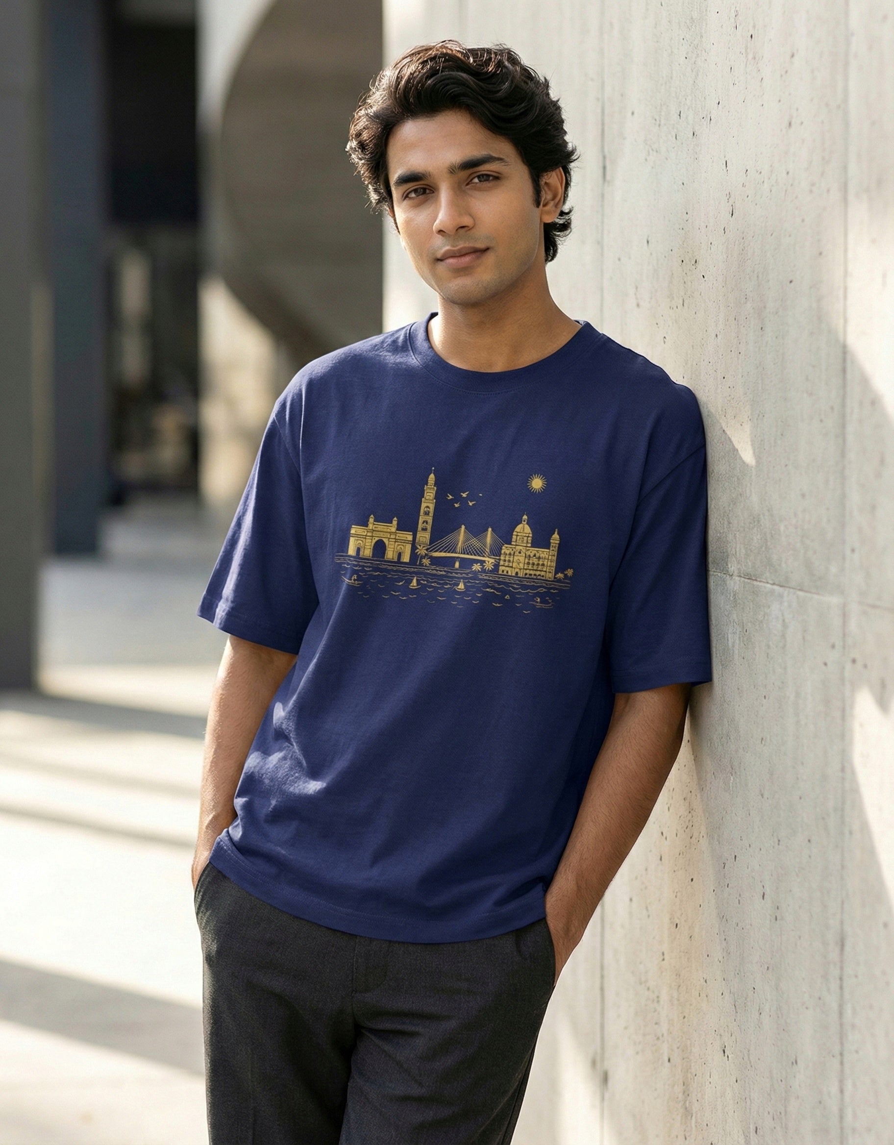 Mumbai - Pure Cotton Oversized T-Shirt