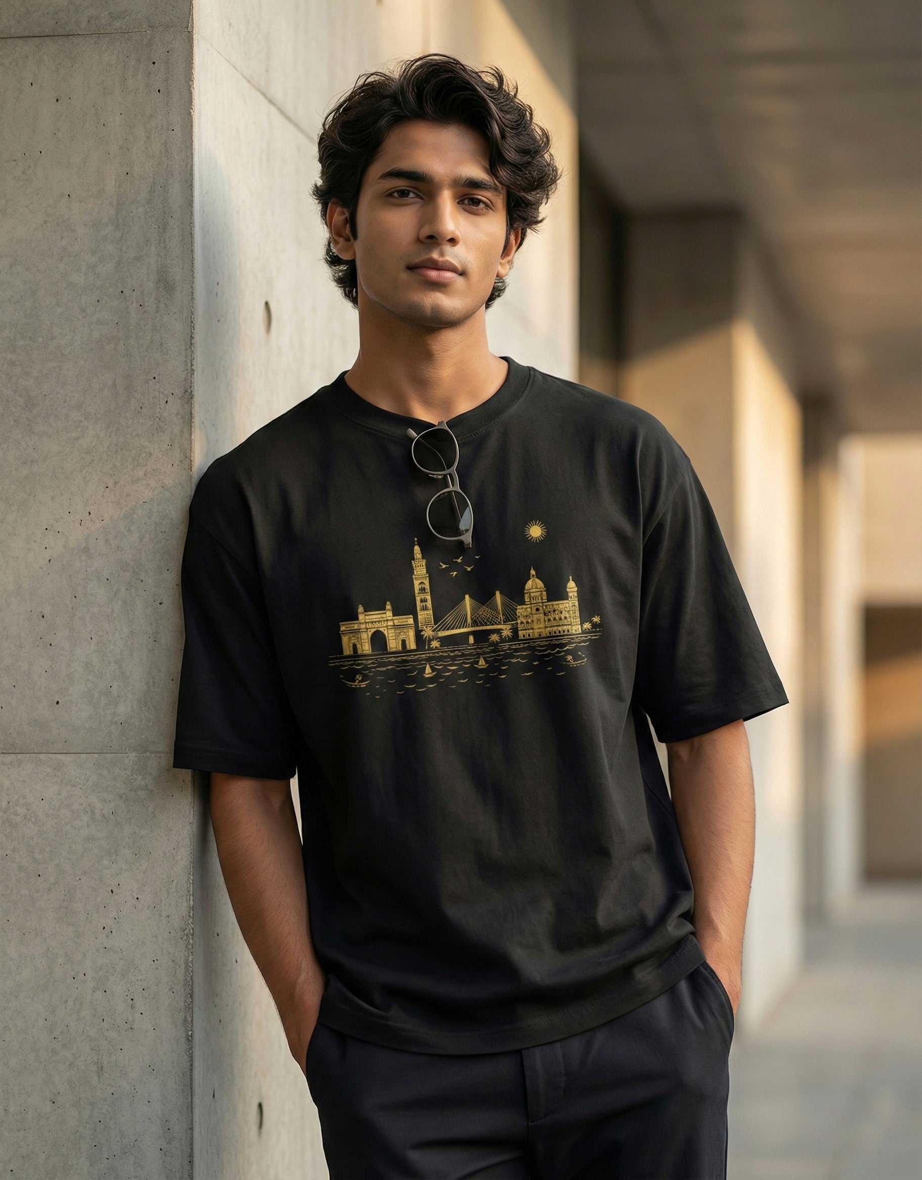 Mumbai - Pure Cotton Oversized T-Shirt