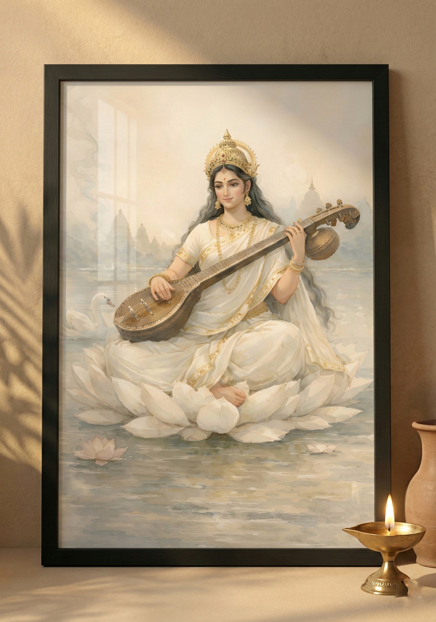 Devi Saraswati - Vaastu Siddhi Art (Multiple Sizes)