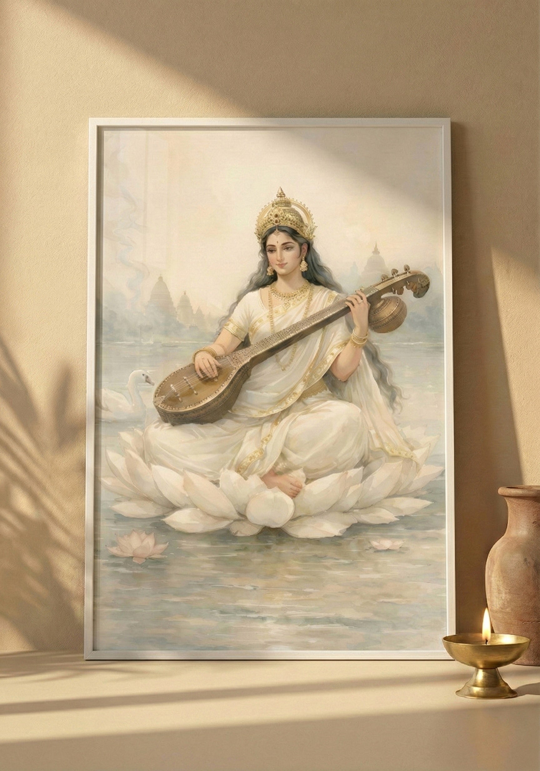 Devi Saraswati - Vaastu Siddhi Art (Multiple Sizes)