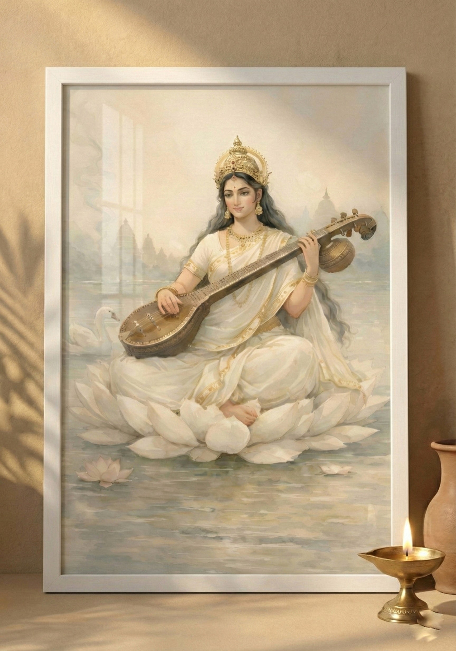 Devi Saraswati - Vaastu Siddhi Art (Multiple Sizes)